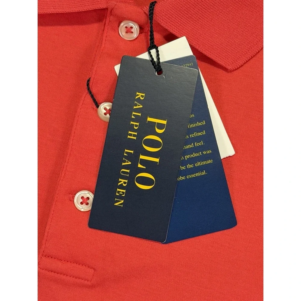 NWT Polo Ralph Lauren Classic Fit Soft Touch Red Polo Shirt Men's Size Large